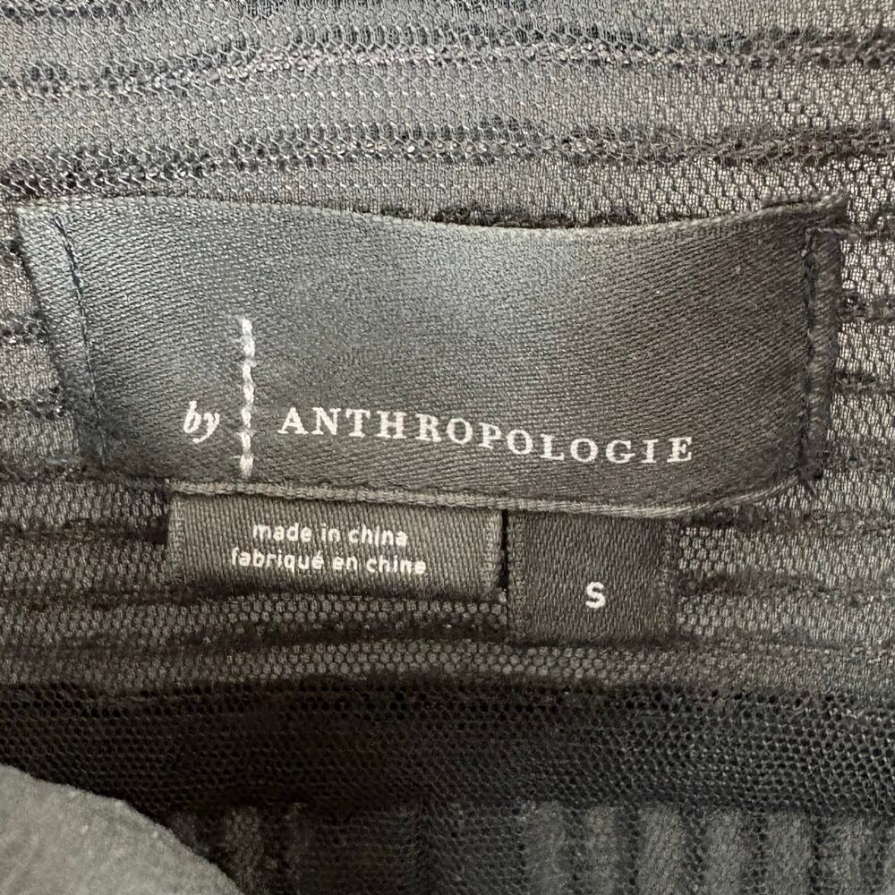 Anthropologie Sequin Button Down Shirt Collared Long Sleeve Slate Grey Small - Picture 4 of 12